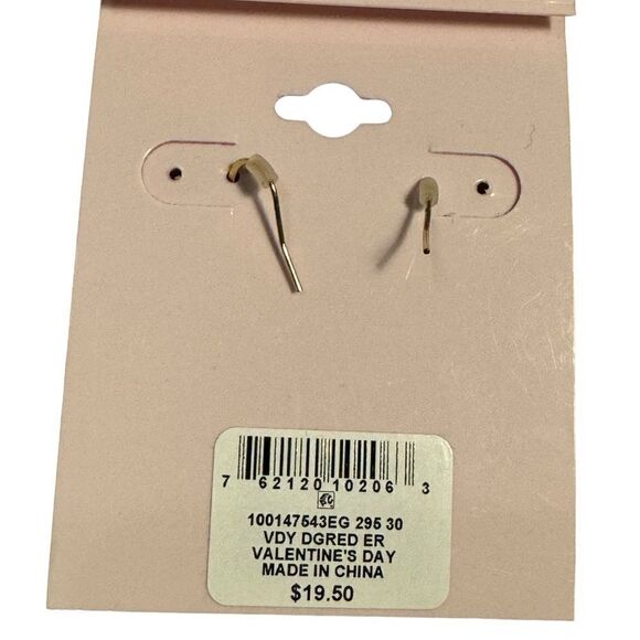 Holiday Lane Gold-Tone Heart & Bow Dog Drop Earrings - Picture 4 of 4